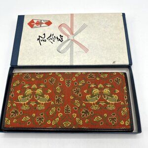 Vintage Tatsumura Fabric Wallet Lovebirds Flowers Kiss Lock